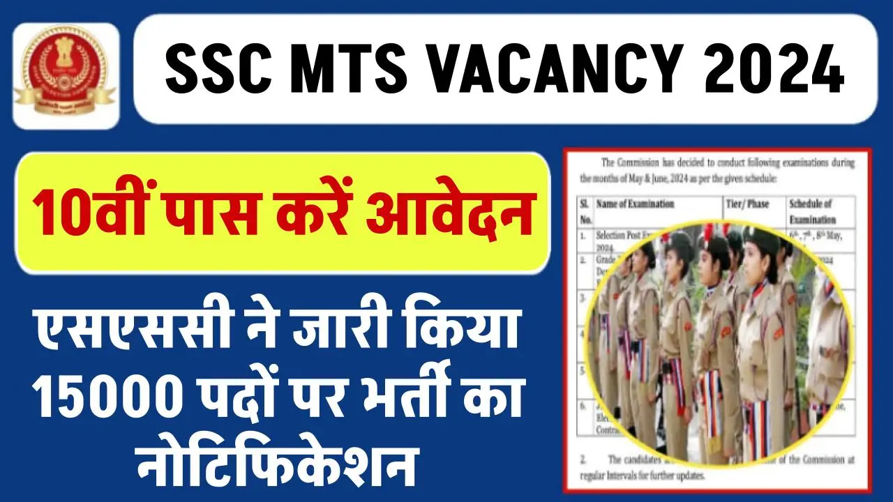 SSC MTS VACANCY 2024 एसएससी ने जारी किया 15000 पदों पर भर्ती का